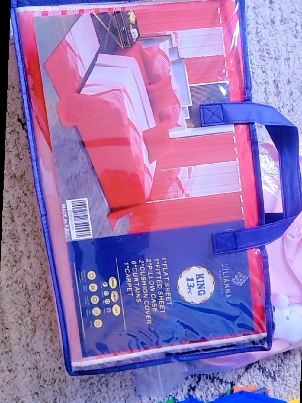 Liliana King 13pc Home Party Supplies Bedding Set - Red